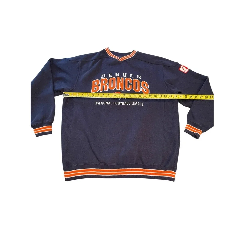 Vintage Lee Sport Denver Broncos Embroidered  Pullover Sweatshirt Mens Large NFL